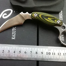 Полный Тан Karambit небольшого фиксированного Ножи для шашлыков, D2 Клинок Micarta ручка Отдых на природе Выживание Ножи, тактические Ножи
