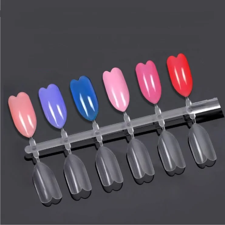 

120Pcs/lot Round Nail Tips Display White Acrylic Nail Color Card Practice Wheel Board Painting Nail Polish Palette Tools