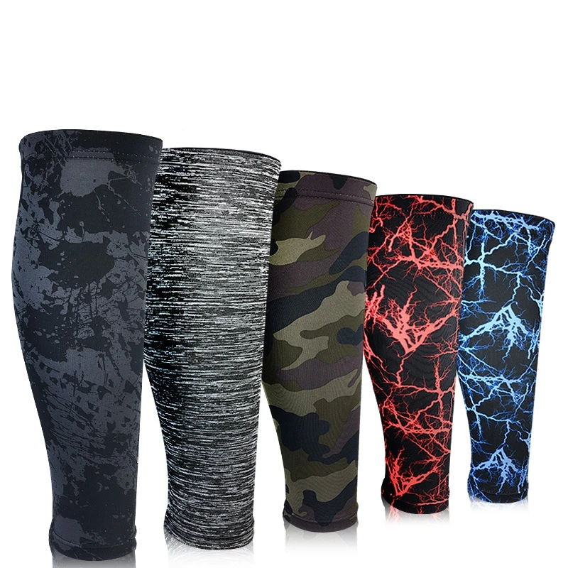 2 Pcs/lot Camouflage Running Shin Guards UV Protector Cycling Leg Calf Compression Sleeves For Tennis Hiking Climbing shinguards
