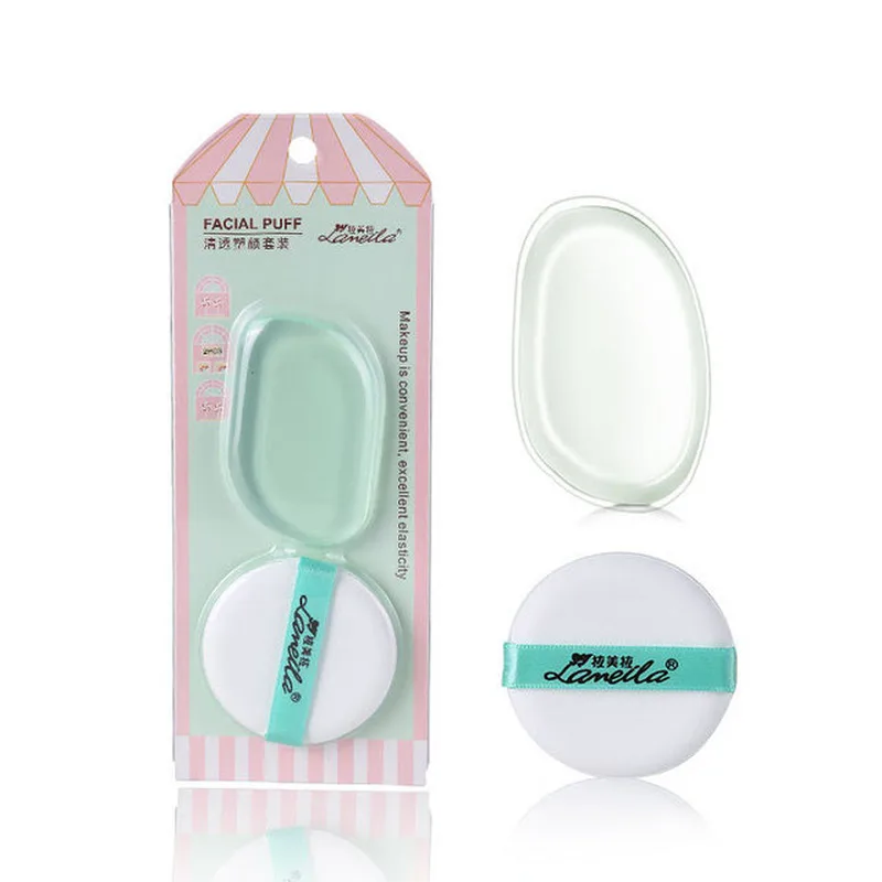 

Transparent silicone jelly puff wet and dry non-latem puff combo