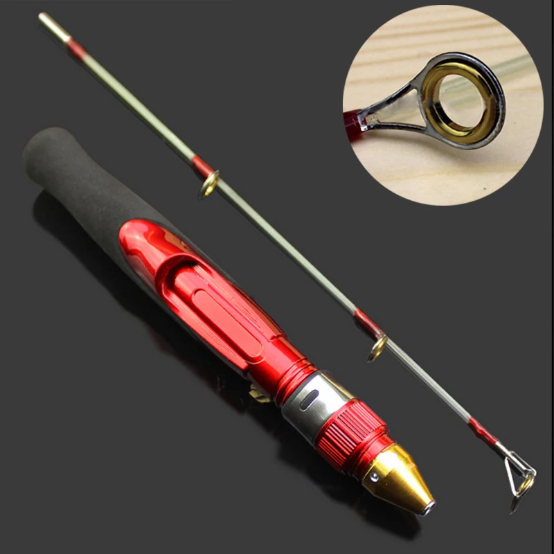 ortable 50cm Fishing Rod Removable High Quality 2 Section Metal Joint