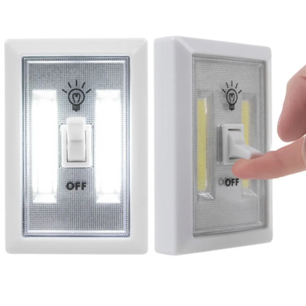 

LED Night Light Ultra Bright Mini 2 COB Wireless Wall Light Battery Operated Kitchen Garage Closet Camp Emergency Light L4