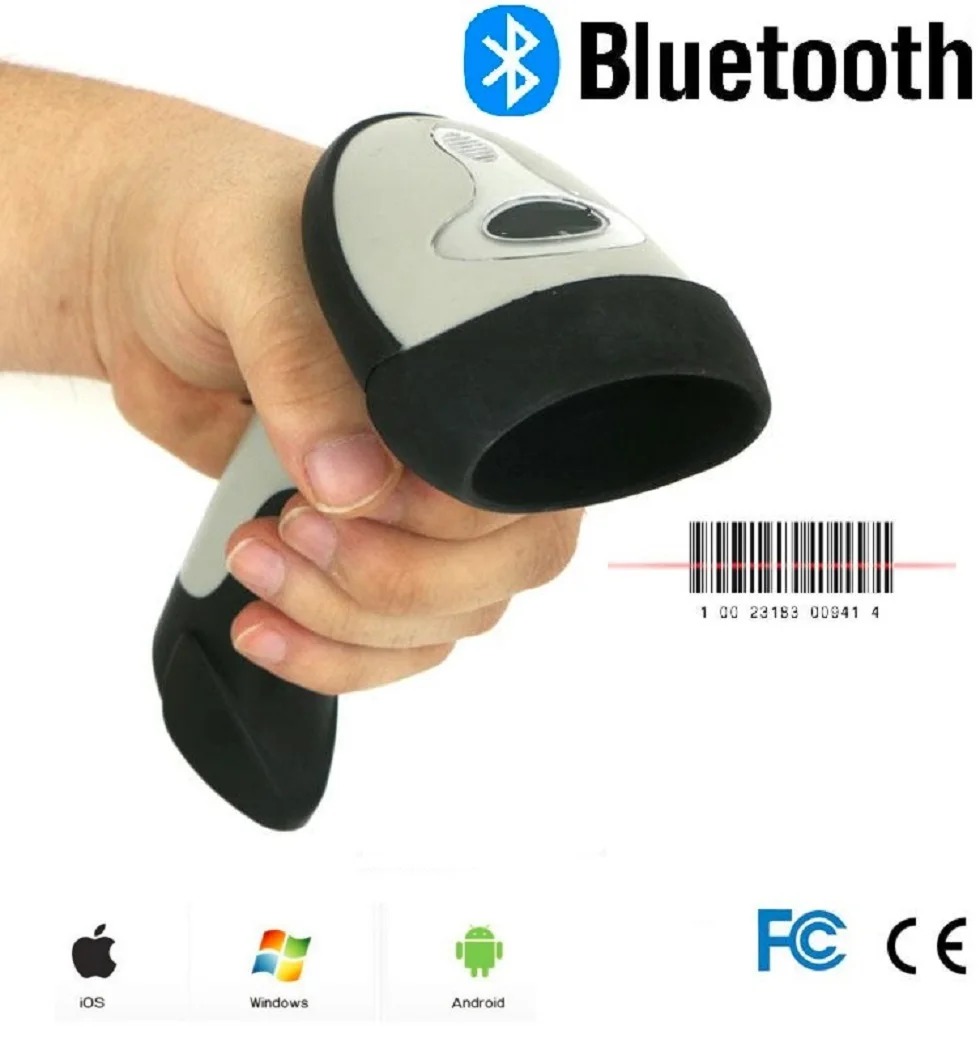 Лазерный беспроводной сканер штрих кода LS10 1D с Bluetooth для Apple Ios и Android Windows OS|barcode