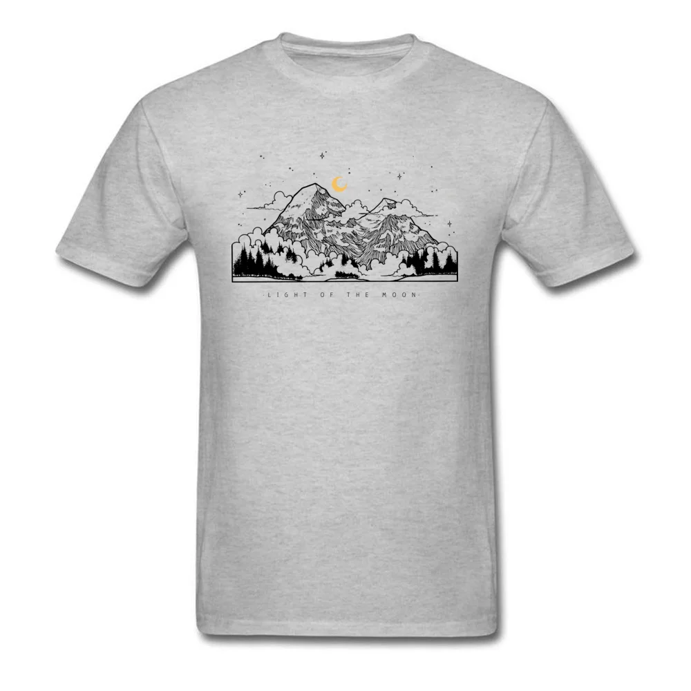 Men Tops & Tees LIGHT OF THE MOON Brand New Summer T Shirts 100% Cotton Fabric Short Sleeve Summer Tee-Shirts Round Neck LIGHT OF THE MOON grey
