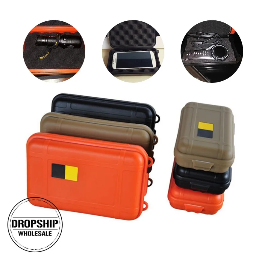 

Outdoor Shockproof Waterproof Boxes Survival Airtight Case Holder For Storage Matches Small Tools EDC Travel Sealed Containers
