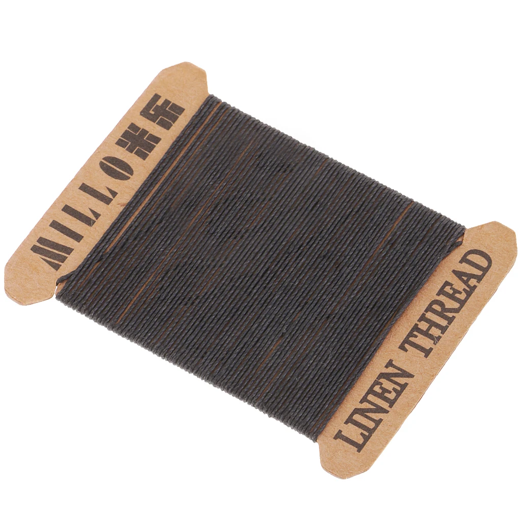 1 Piece Soft Round Linen Waxed Line Sewing Thread for Leather Crafts M009 Linen Practical Durable