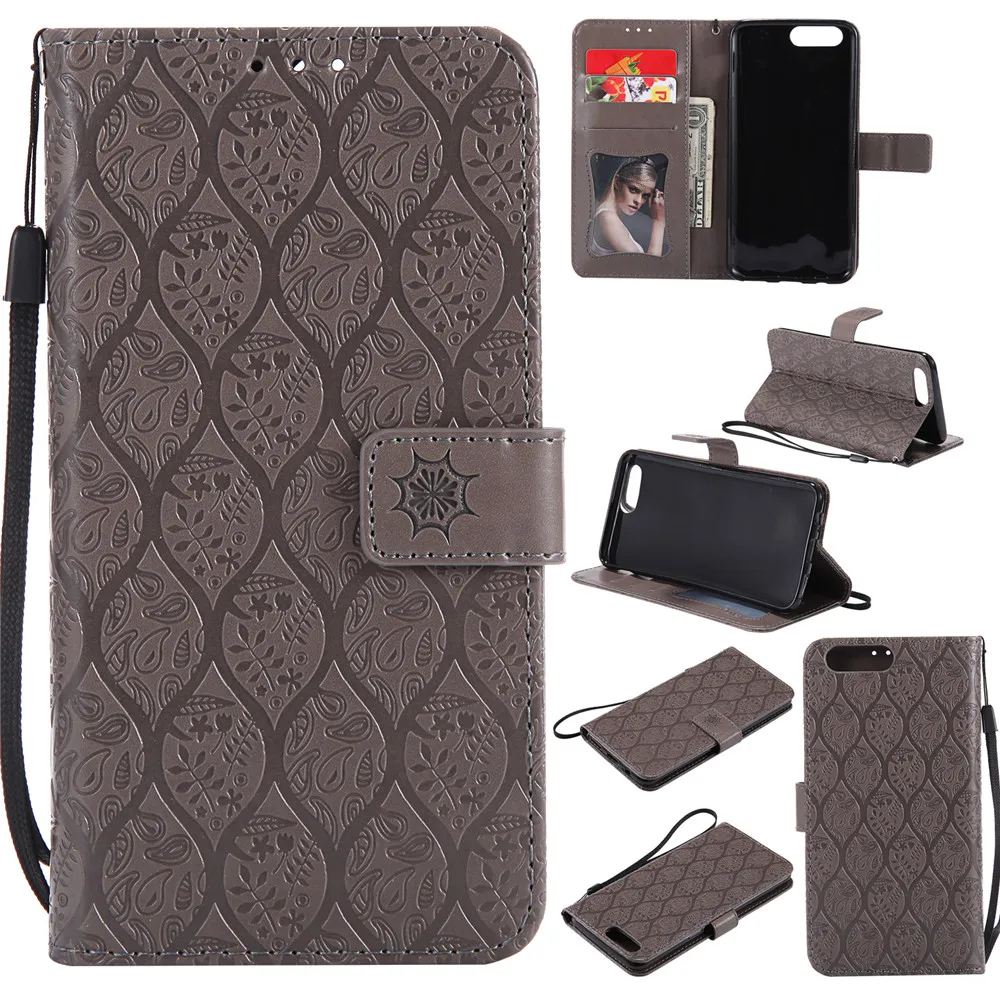 

3D Embossed Rattan Flowers Flip Case For One plus 5 PU Leather Silicone Luxury Wallet Holster Cover For One plus 5 Oneplus A5000