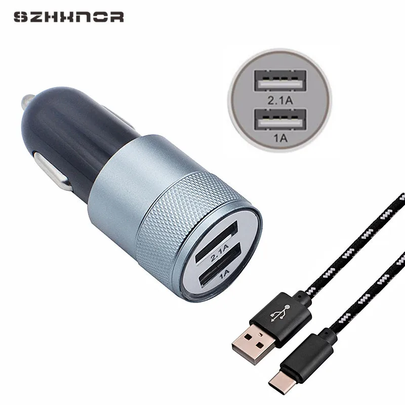 Быстрое USB C автомобильное зарядное устройство с 1 м type шнур для huawei P10 P20 mate 10 Lite pro