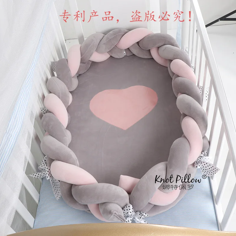 2019 New Braided Twist Crib Around 0 2 Years Old Baby Portable