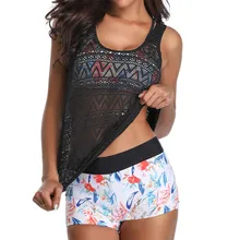 Women Sets Bikini print Set Push-Up Padded Bra Swimwear split swimsuit with smock plus size plus rabbit print button up pajama set with eye mask