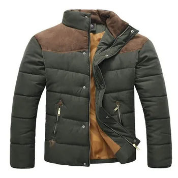 

Men Winter Splicing Cotton-Padded Coat Jacket Winter Plus Size Parka Three kinds of color jackets mens winter jackets and coats