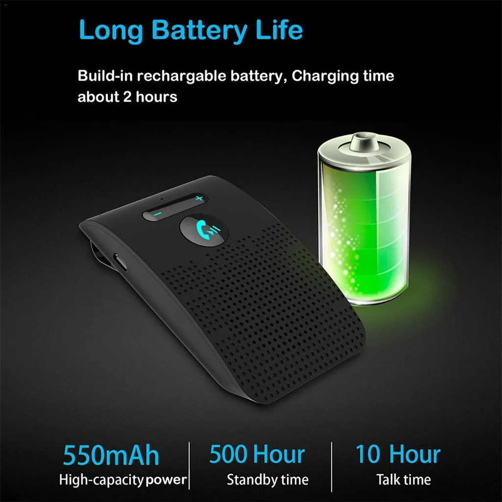 2019 New Arival Hot Sale Universal Bluetooth Car Kit Wireless Handsfree Speaker Phone Visor For Phone con altavoz Dropshipping 2019 New Arival Hot Sale Universal Bluetooth Car Kit Wireless Handsfree Speaker Phone Visor For Phone con altavoz Dropshipping