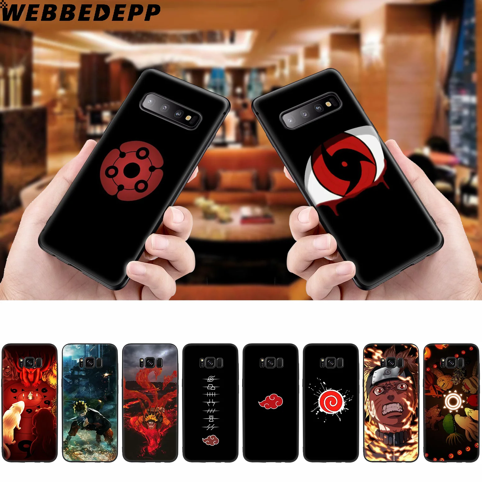 

WEBBEDEPP Anime Naruto Logo Soft Case for Samsung Galaxy S10 S10e S9 S8 Plus S7 S6 Edge S9 Plus & J6 2018 Note 10 Plus 9 8