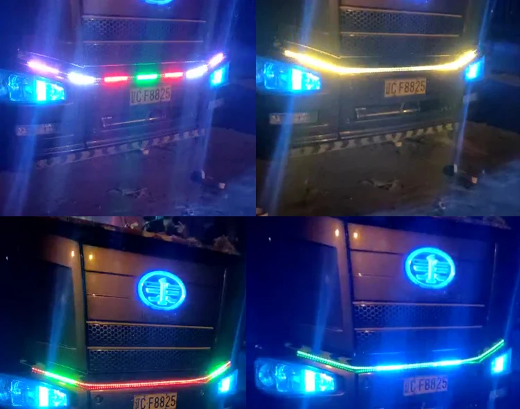 Top OKEEN 24V led Running RGB Dynamic Streamer following light strip for Truck Trailer Pickup with Turn Signal,brake 1