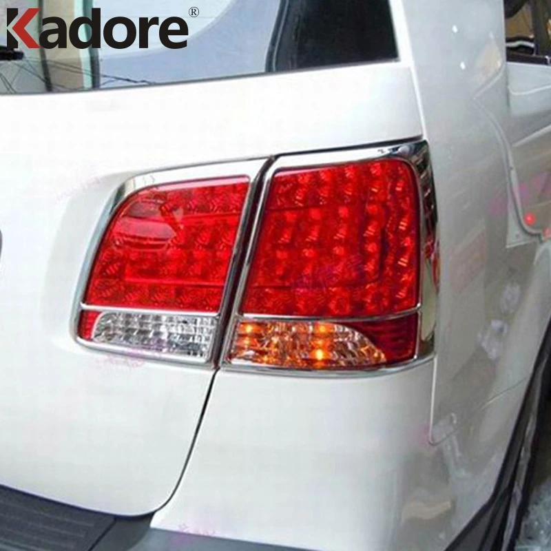For Kia Sorento 2010 2014 ABS Chrome Rear Taillight Trims Tail Light