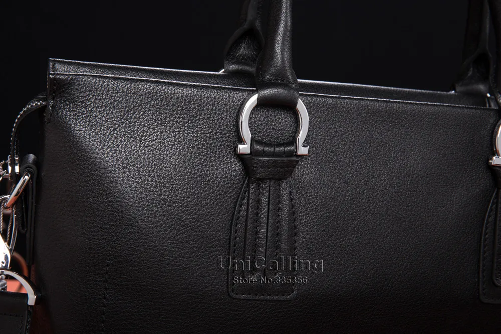 Unicalling мужская кожаная сумочка Мода премиум качества натуральная кожа бизнес портфель Crossbody кожаная сумка для Ноутбука Мужской