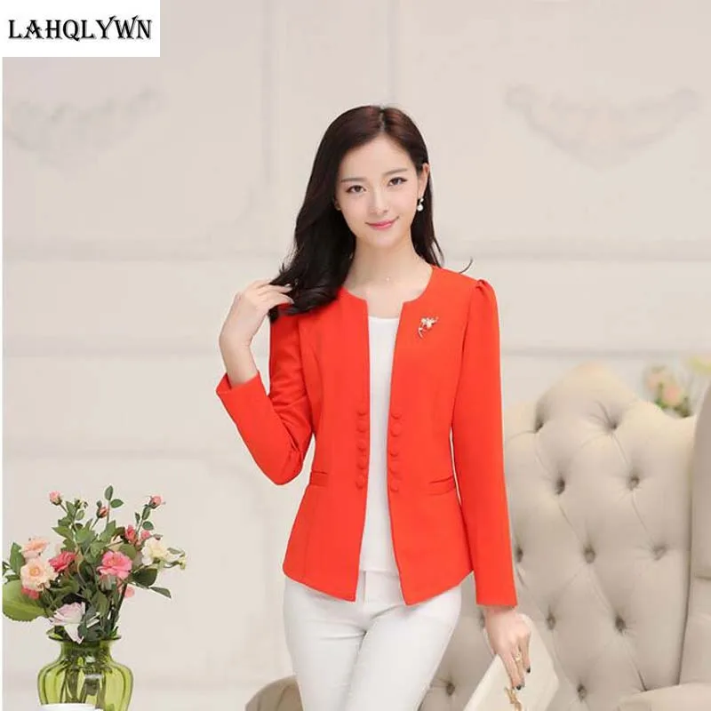2017 Autumn Long Sleeve Double Breasted Blazer Suit Womens Coat Short