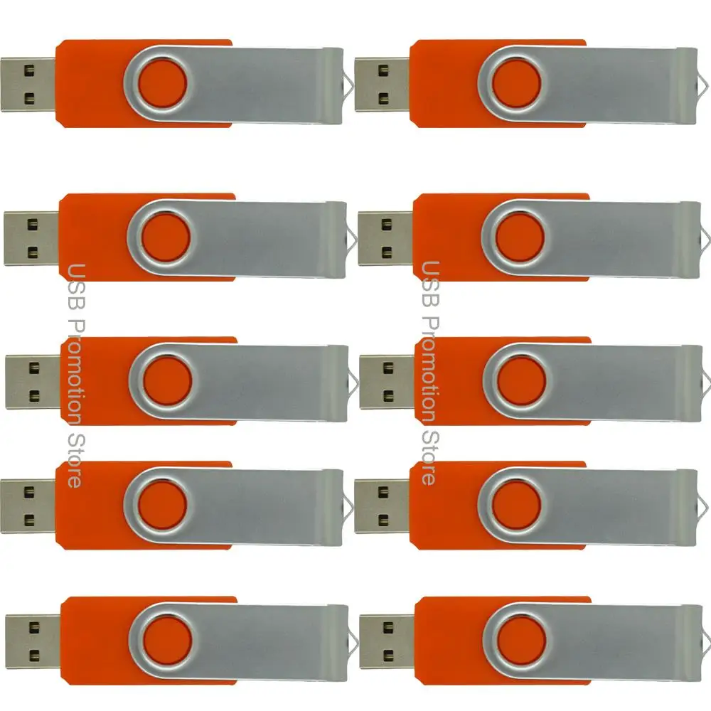 Lot 10 4G 4GB USB Flash Drive Memory Pen Key Stick Bulk Wholesale Orange U034gb usbmemory