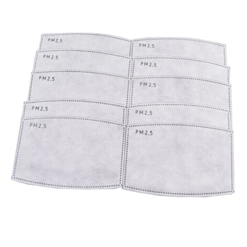 

10pcs/set PM2.5 Filter Paper Anti Haze Mouth Mask Anti Dust Mask Filter Paper Health Care Self-use Masks