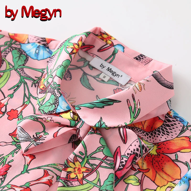 by Megyn 2018 fashion designer runway women blouses long sleeve shirt snake and letter print women blouses plus size 3xl female