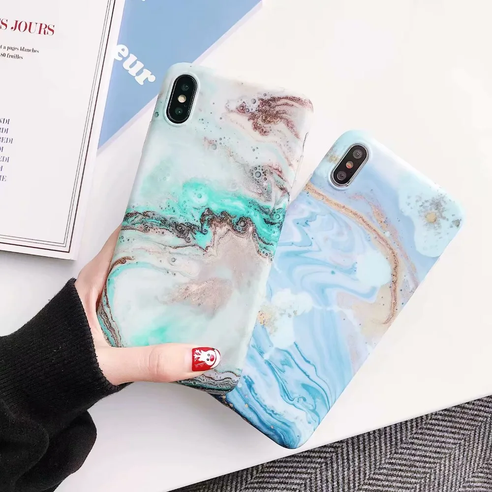 

ZRICKIE Marble Case For iPhone X Xs Max Case Soft Silicone TPU Matte Marble Case For iPhone 8 7 6 6S Plus Case Fundas Capa