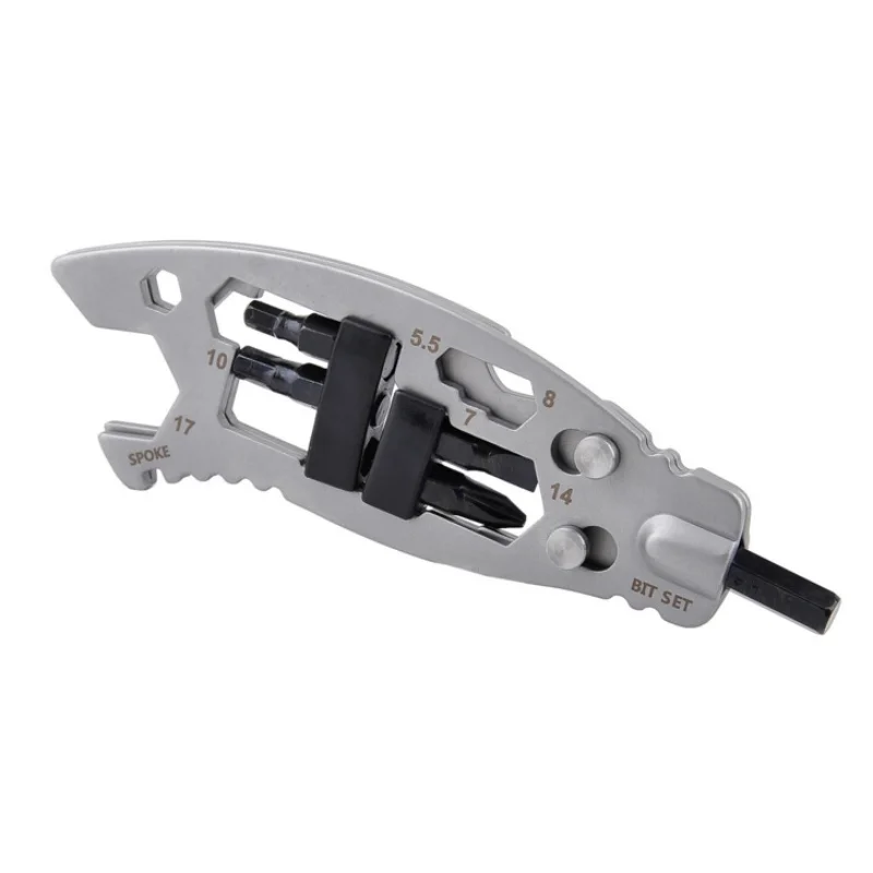 

Portable 6 In 1 EDC Gadget Outdoor Equipment Camping Keychain Supplies Bottle Opener Multi-Function Tools Wrench Multitool