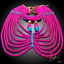 Розовый искусственный жемчуг бусины ювелирные изделия Уникальные Наборы драгоценностей павлин комплект ювелирных изделий