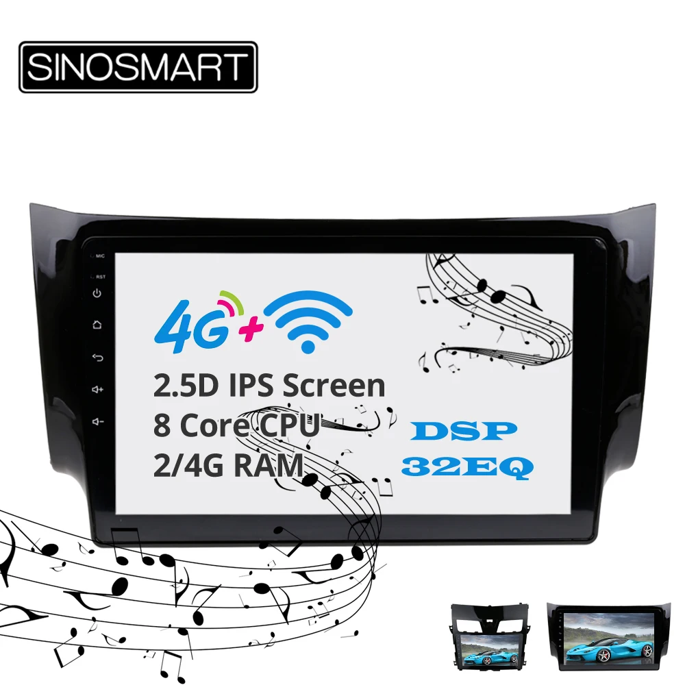 Best Sinosmart Android 8.1 2Din IPS/QLED screen car gps radio navigation player for Nissan Sylphy 2012-18 New Teana/Altima 2013-2015 0 Best Sinosmart Android 8.1 2Din IPS/QLED screen car gps radio navigation player for Nissan Sylphy 2012-18 New Teana/Altima 2013-2015 0