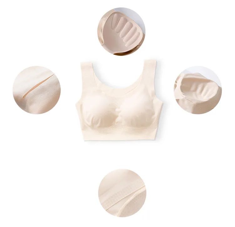 Queenral 2pcslot Seamless Bras For Women Underwear Lingerie Wireless BH Comfortable Soft Bralette Solid Color Brassiere  35