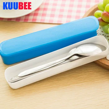 

50set/lot 3 IN 1 Candy-colored stainless steel chopsticks spoon fork Camping Spoon Sets