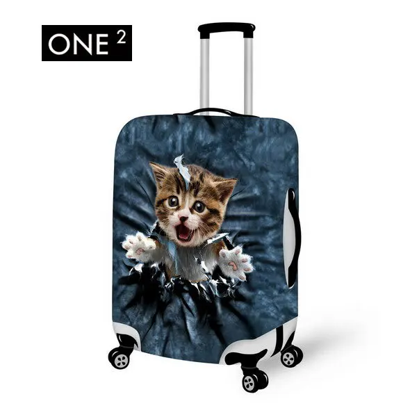 Suitcase Protective Cover Travel Accessories Printing Animal Cat Design Travel Luggage Cover