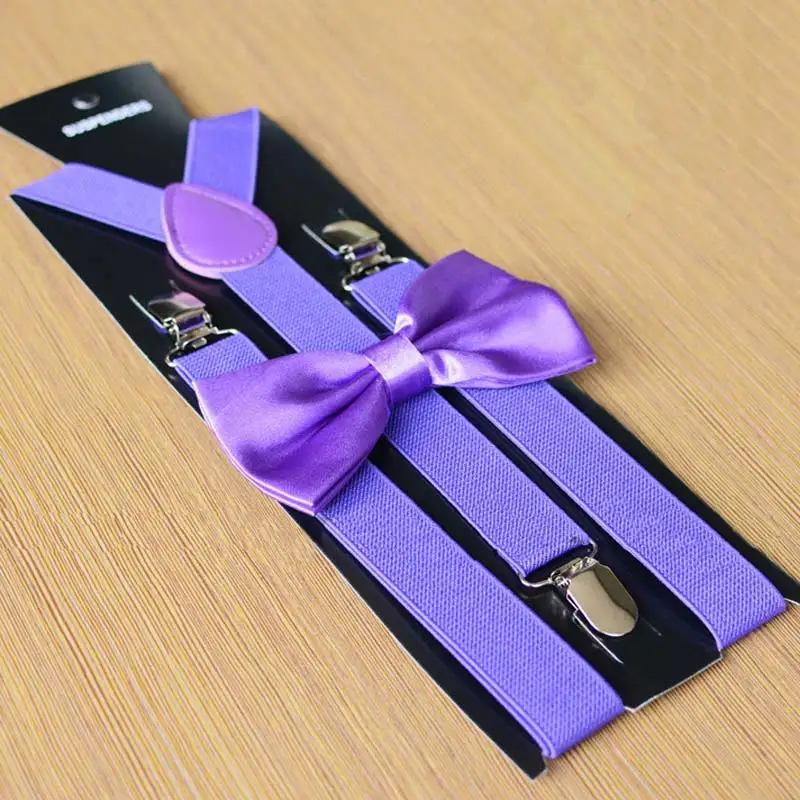 AEbone галстук-бабочка подтяжки для мужчин брюки розовый красный розовый подтяжки для женщин Bretelles Femme Suspensorio Adulto Tirantes Sus08 - Цвет: Purple