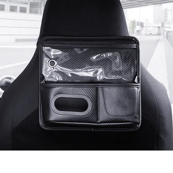 

lsrtw2017 leather car seat rear storage bag for smart fortwo forfour 2009 2010 2011 2012 2013 2014 2015 2016 2017 2018 2019