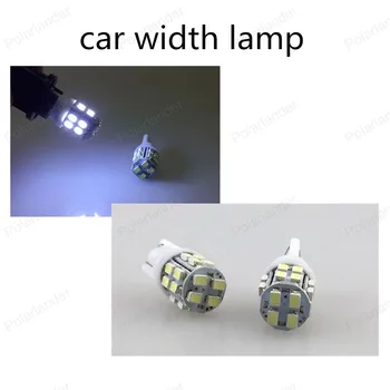 

[High Quality] 10 Pieces 20SMD T10 1206 Dome Index Car LED Lamp Bulbs car width lamp Wedge White Light DC12V