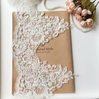 

10 yards off white alencon lace trim, cord lace trim, table runner lace,