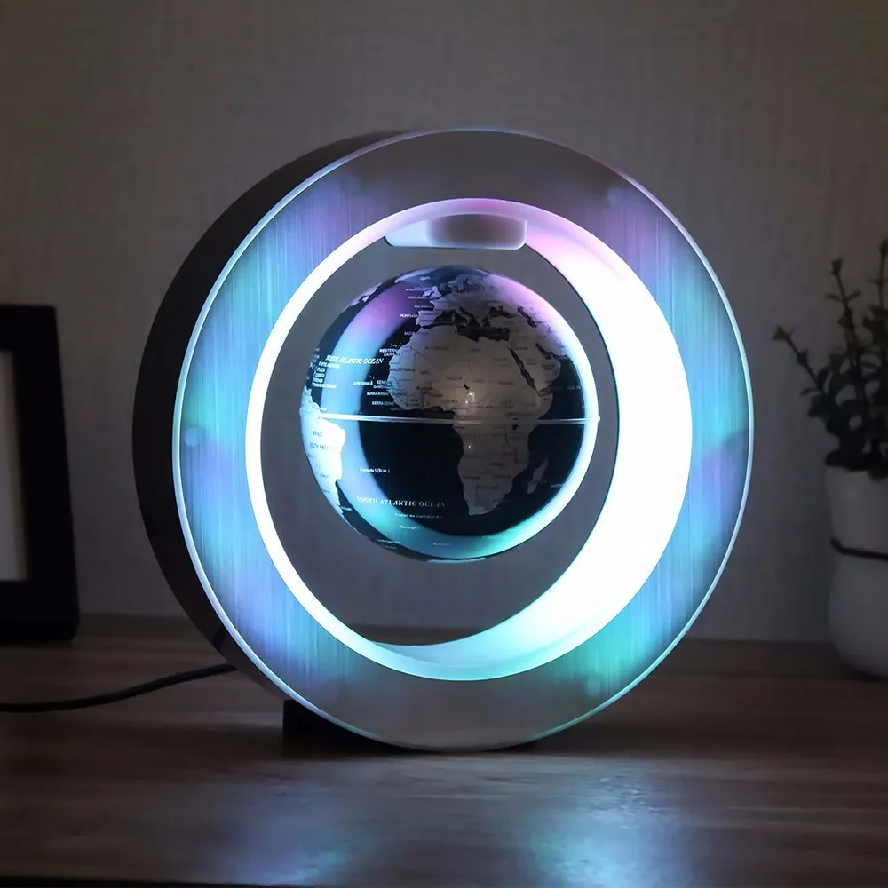 Smernit Floating Magnetic Levitation Globe Round Shape Rotatable LED Map World Tellurion Office Decoration Crafts Ornament 12V | Лампы и