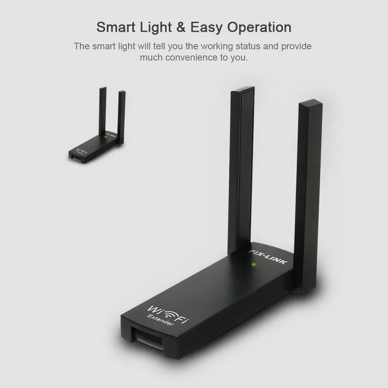 Усилитель диапазона Wi Fi 2 4 ГГц USB репитер усилитель сигнала 300 Мбит/с двойные
