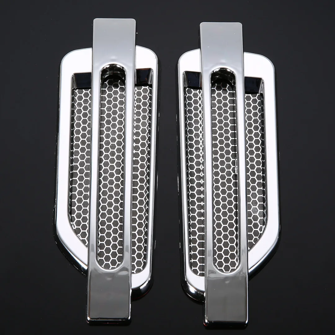 1 Pair Universal Car Side Air Flow Vent Fender Cover Intake Grille Sticker For Audi BMW High