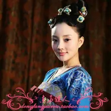 ТВ костюм Красота tempted все мире hanfu костюм высокой талией костюм синий