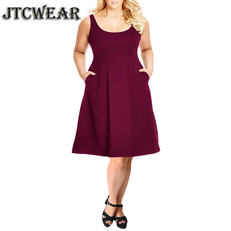 low cut swing dress