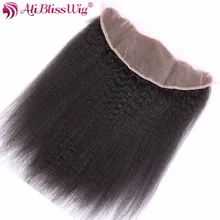 AliBlissWig странный прямо кружева фронтальной 13*4 Бесплатный Часть Natural Цвет Реми бразильский человеческих волос связали Бесплатный