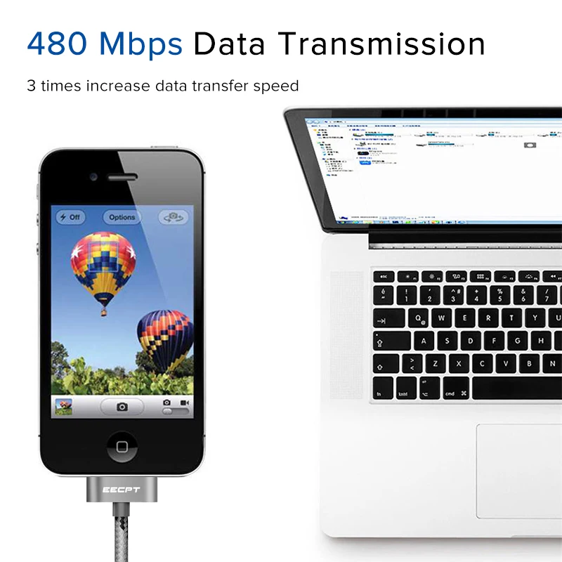 USB кабель EECPT для iPhone 3 3G iPad 1 2 iPod Nano iTouch 30 контактный быстрой зарядки и передачи