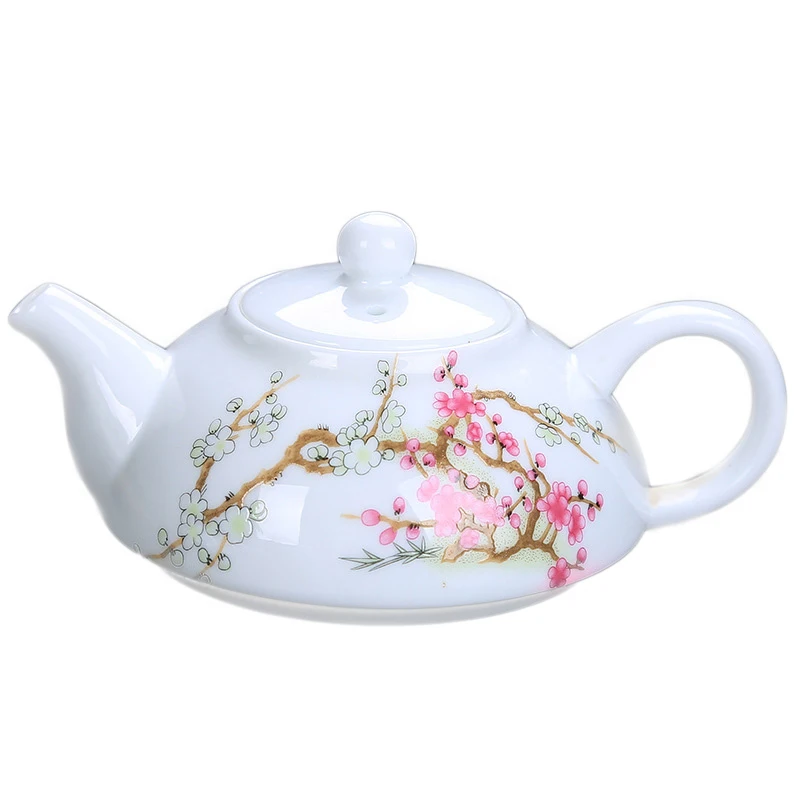 Изысканный голубой и белый фарфоровый чайный горшок, китайская посуда для напитков, традиционный пейзаж, чайный горшок, керамический цветочный чайный набор, чайный горшок