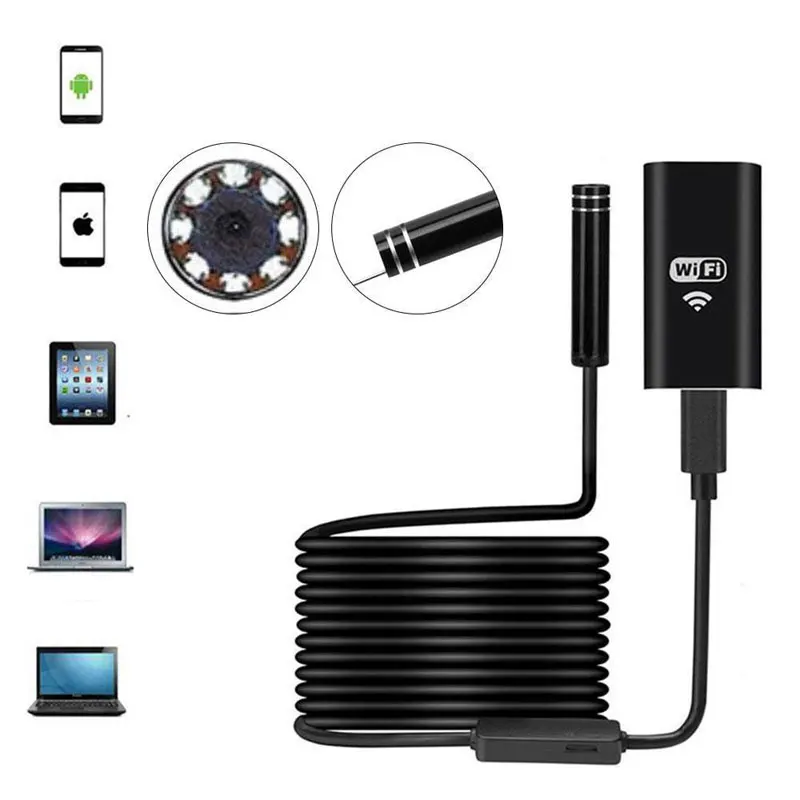 2 м 3 5 10 Wifi микро эндоскоп 1200P HD камера мегапикселей для IOS Android Водонепроницаемая