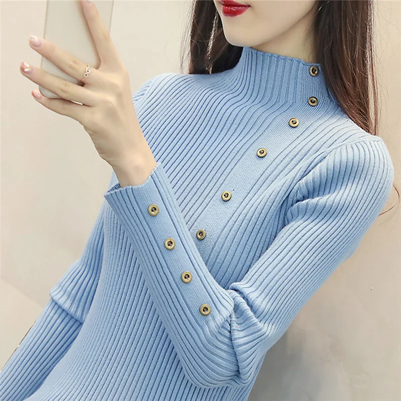 

Turtleneck Sweater Female 2019 Autumn Winter Cashmere Knitted Women Sweater And Pullover Female Tricot Jersey Jumper Pull Femme