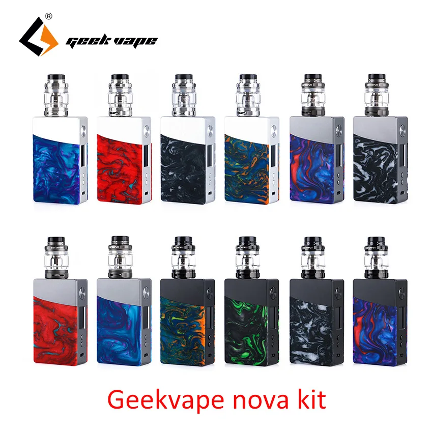 

Newest Original Geekvape Nova 200W Kit AS chipset nova mod with Cerberus tank powered by dual 18650 battery vs drag 2 mod