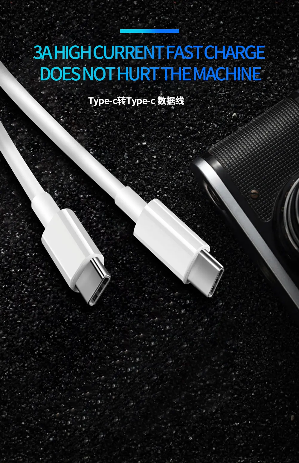 Кабель usb type-C для macbook для samsung для HUAWEI Mate20 P30 для Xiaomi Redmi USB C-USB C 3A PD кабель для быстрой зарядки