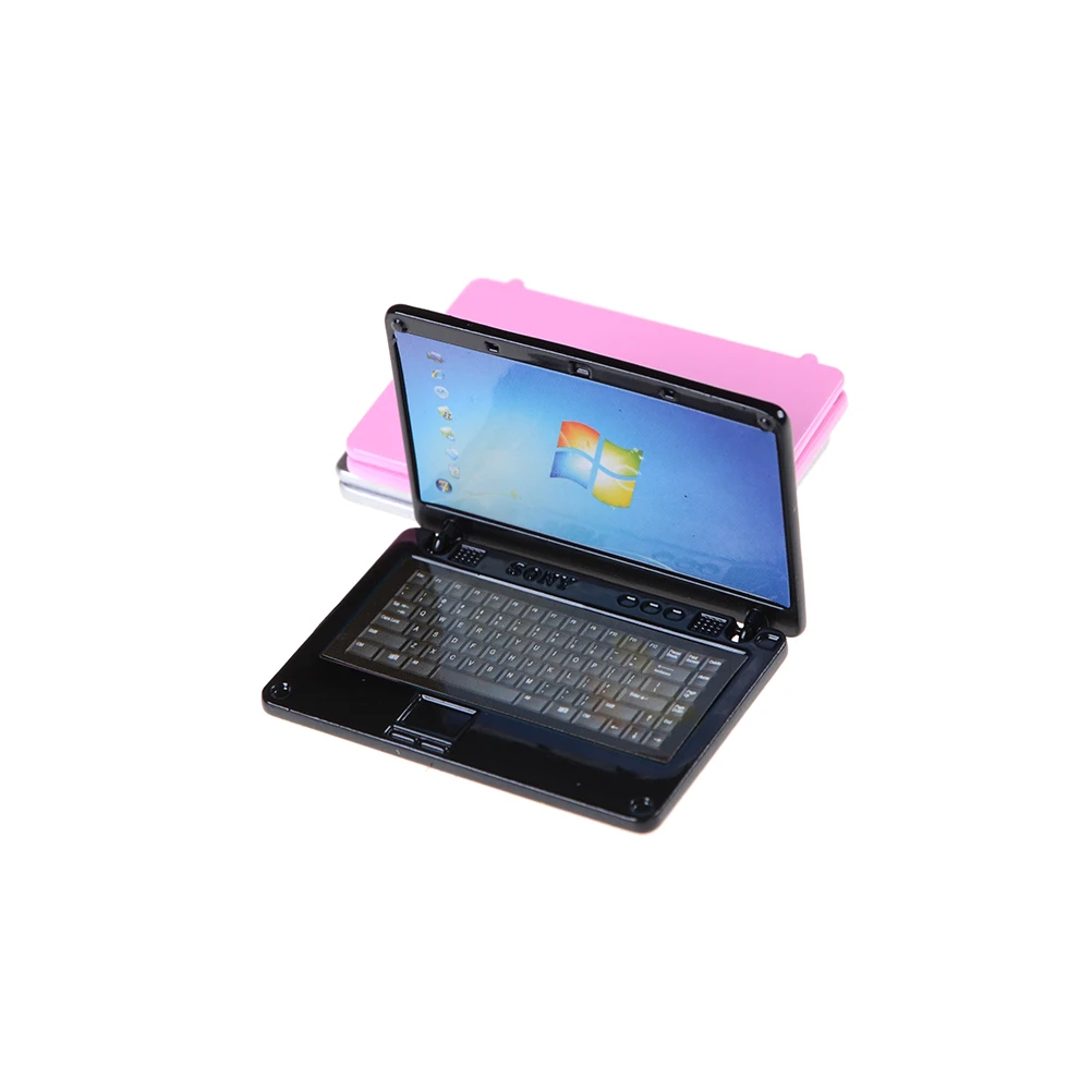 

DIY Simulation Dollhouse 1:12 Miniature Alloy Computer Laptop Mini Fashion Crafts Dollhouse Decoration Accessories
