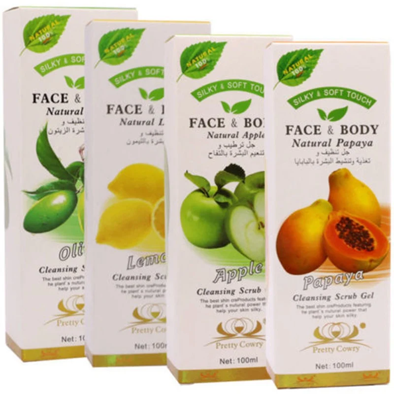 Fruit Essence Exfoliating Cream Scrub Peeling Gel Face Body Skin