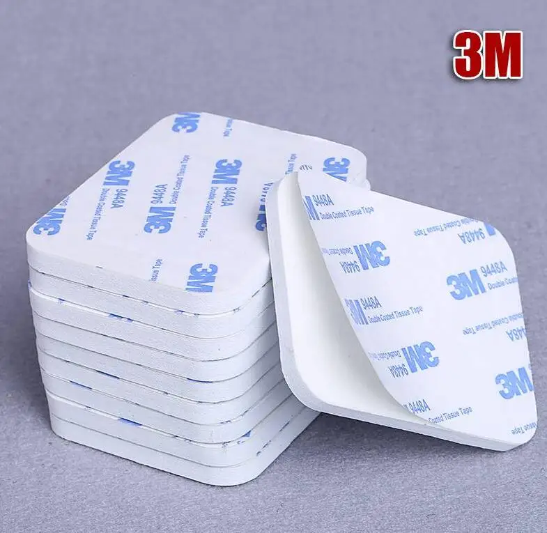 

5pcs 78x61x3mm 3M 9448A White Double Sided Adhesive EVA Foam Tape Pad Mounting Tape Auto Car Decorative Home Use